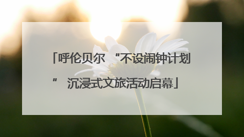 呼伦贝尔 “不设闹钟计划” 沉浸式文旅活动启幕