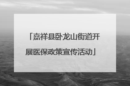 嘉祥县卧龙山街道开展医保政策宣传活动