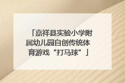 嘉祥县实验小学附属幼儿园自创传统体育游戏“打马球”