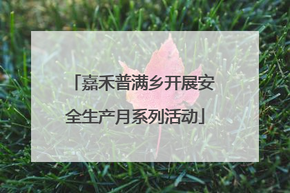 嘉禾普满乡开展安全生产月系列活动