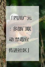 四川广元：多部门联动 禁毒宣传进社区