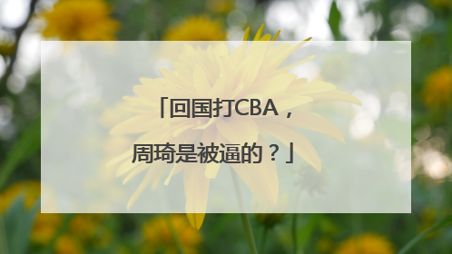 回国打CBA，周琦是被逼的？