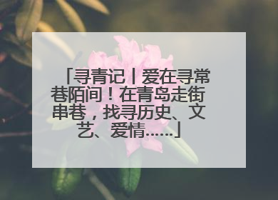寻青记丨爱在寻常巷陌间！在青岛走街串巷，找寻历史、文艺、爱情……