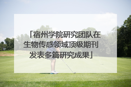 宿州学院研究团队在生物传感领域顶级期刊发表多篇研究成果