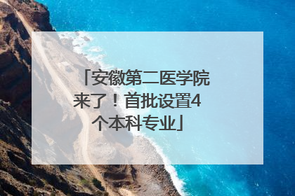 安徽第二医学院来了！首批设置4个本科专业
