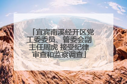 宜宾南溪经开区党工委委员、管委会副主任周虎 接受纪律审查和监察调查