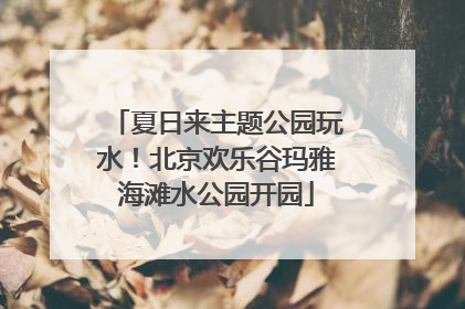 夏日来主题公园玩水！北京欢乐谷玛雅海滩水公园开园