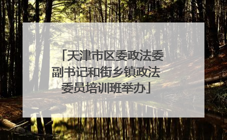 天津市区委政法委副书记和街乡镇政法委员培训班举办