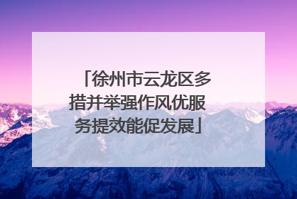 徐州市云龙区多措并举强作风优服务提效能促发展