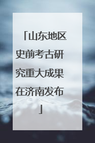 山东地区史前考古研究重大成果在济南发布