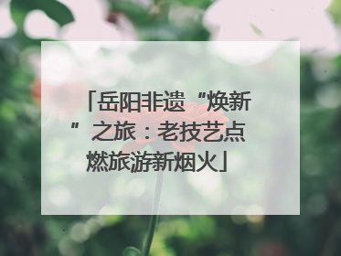 岳阳非遗“焕新”之旅：老技艺点燃旅游新烟火