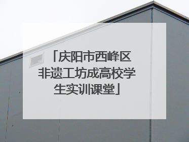 庆阳市西峰区 非遗工坊成高校学生实训课堂