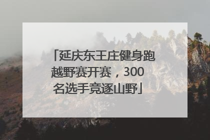 延庆东王庄健身跑越野赛开赛，300名选手竞逐山野