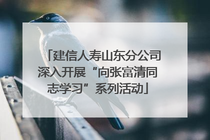 建信人寿山东分公司深入开展“向张富清同志学习”系列活动