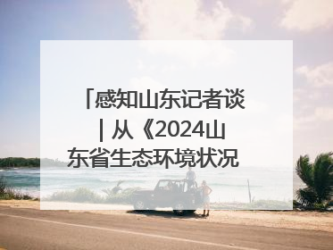 感知山东记者谈｜从《2024山东省生态环境状况公报》看美丽山东建设的“成绩单”与“任务书”