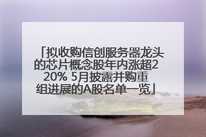 拟收购信创服务器龙头的芯片概念股年内涨超220% 5月披露并购重组进展的A股名单一览