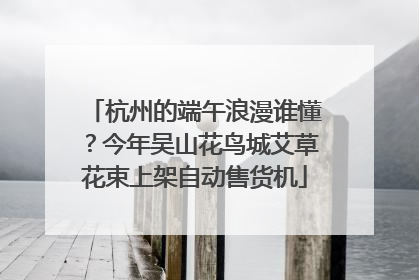 杭州的端午浪漫谁懂？今年吴山花鸟城艾草花束上架自动售货机