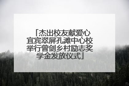 杰出校友献爱心 宜宾翠屏孔滩中心校举行曾剑乡村励志奖学金发放仪式