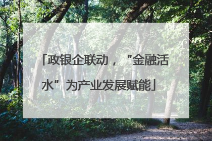 政银企联动，“金融活水”为产业发展赋能
