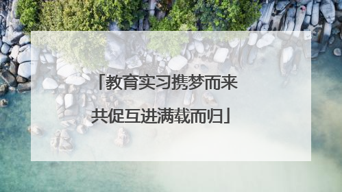 教育实习携梦而来 共促互进满载而归