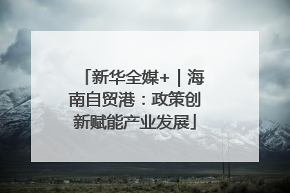 新华全媒+｜海南自贸港：政策创新赋能产业发展