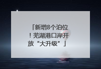 新增8个泊位！芜湖港口岸开放“大升级”