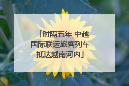 时隔五年 中越国际联运旅客列车抵达越南河内