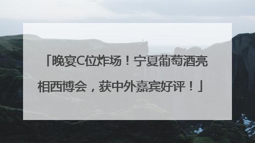 晚宴C位炸场！宁夏葡萄酒亮相西博会，获中外嘉宾好评！