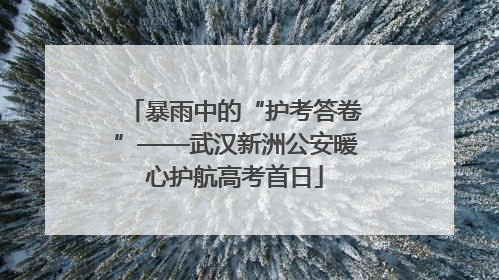 暴雨中的“护考答卷”——武汉新洲公安暖心护航高考首日