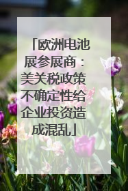 欧洲电池展参展商：美关税政策不确定性给企业投资造成混乱