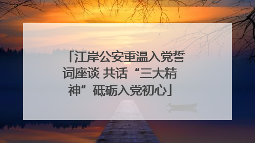 江岸公安重温入党誓词座谈 共话“三大精神”砥砺入党初心