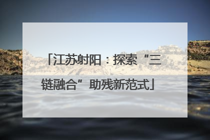 江苏射阳：探索“三链融合”助残新范式