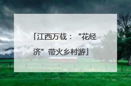 江西万载：“花经济”带火乡村游