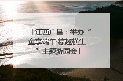 江西广昌：举办“童享端午·粽趣横生”主题游园会