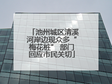 池州城区清溪河岸边现众多“梅花桩” 部门回应市民关切