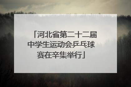 河北省第二十二届中学生运动会乒乓球赛在辛集举行