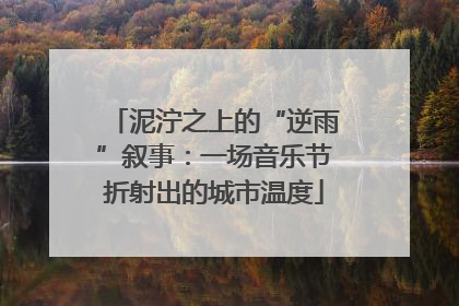 泥泞之上的“逆雨”叙事：一场音乐节折射出的城市温度
