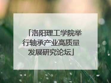 洛阳理工学院举行轴承产业高质量发展研究论坛