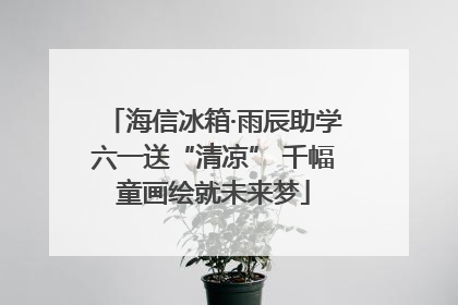 海信冰箱·雨辰助学六一送“清凉” 千幅童画绘就未来梦