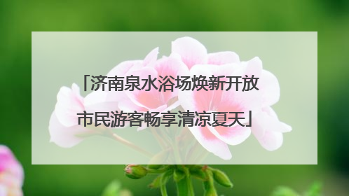济南泉水浴场焕新开放 市民游客畅享清凉夏天