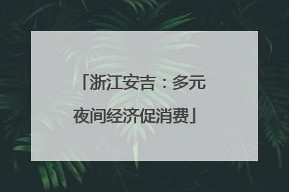 浙江安吉：多元夜间经济促消费