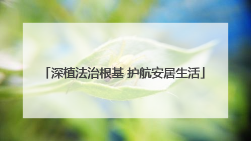 深植法治根基 护航安居生活