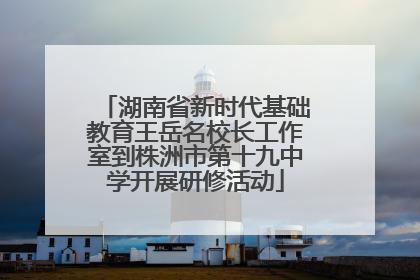 湖南省新时代基础教育王岳名校长工作室到株洲市第十九中学开展研修活动