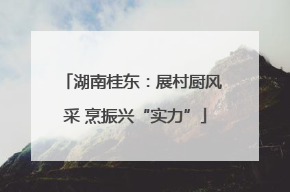 湖南桂东：展村厨风采 烹振兴“实力”
