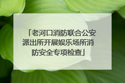 老河口消防联合公安派出所开展娱乐场所消防安全专项检查