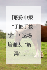 职称申报“手把手教学”！这场培训太“解渴”
