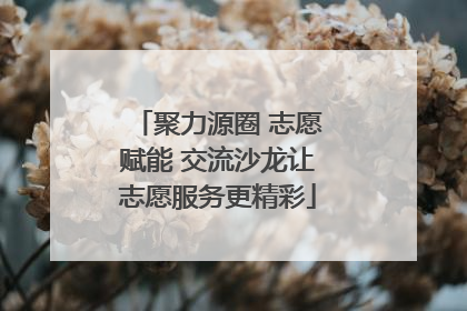 聚力源圈 志愿赋能 交流沙龙让志愿服务更精彩
