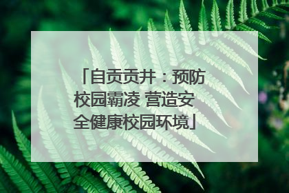 自贡贡井：预防校园霸凌 营造安全健康校园环境
