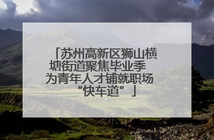 苏州高新区狮山横塘街道聚焦毕业季 为青年人才铺就职场“快车道”
