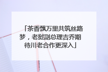 茶香飘万里共筑丝路梦，老挝副总理吉乔期待川老合作更深入